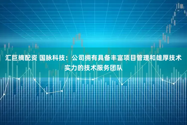 汇巨摘配资 国脉科技:公司拥有具备丰富项目管理和雄厚技术实力的技术服务团队